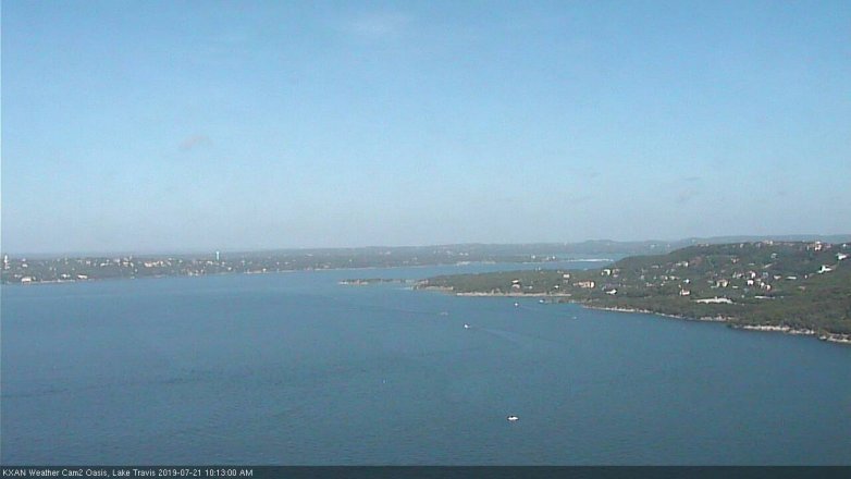 Lake Travis webcam, July 21, 2019 9:15 AM CT