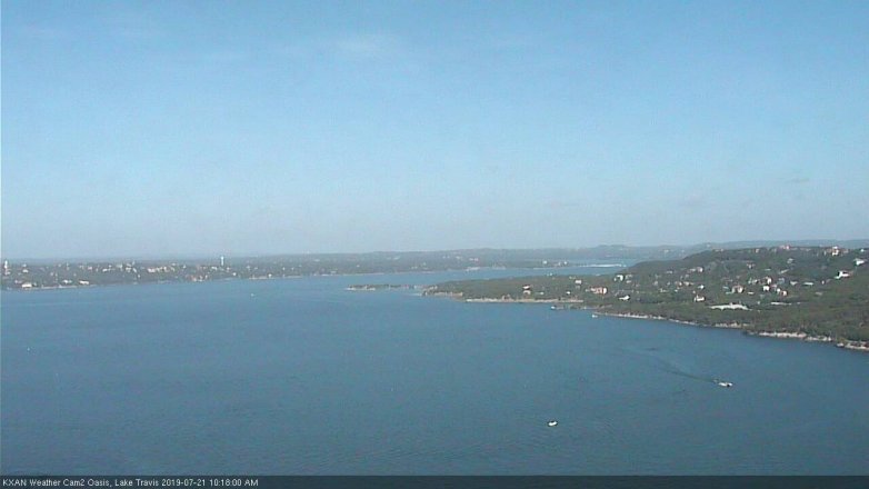 Lake Travis webcam, July 21, 2019 9:20 AM CT