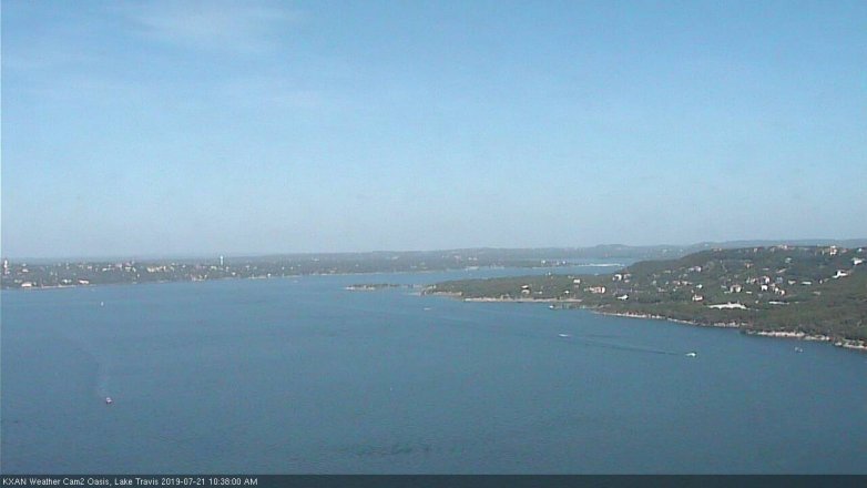Lake Travis webcam, July 21, 2019 9:40 AM CT