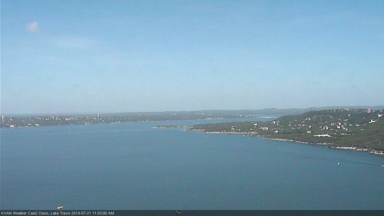 Lake Travis webcam, July 21, 2019 10:05 AM CT
