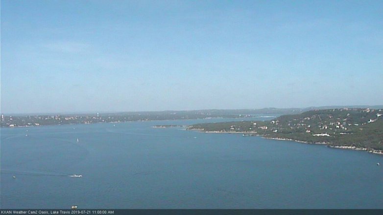 Lake Travis webcam, July 21, 2019 10:10 AM CT