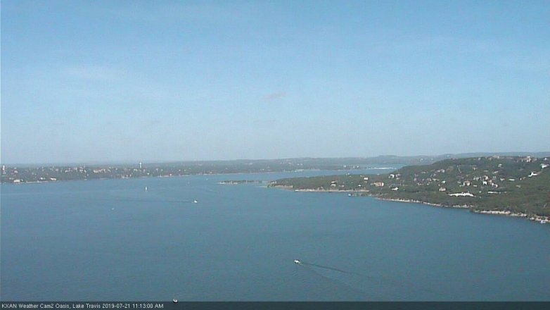 Lake Travis webcam, July 21, 2019 10:15 AM CT