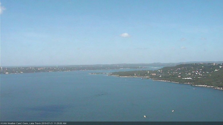 Lake Travis webcam, July 21, 2019 10:30 AM CT