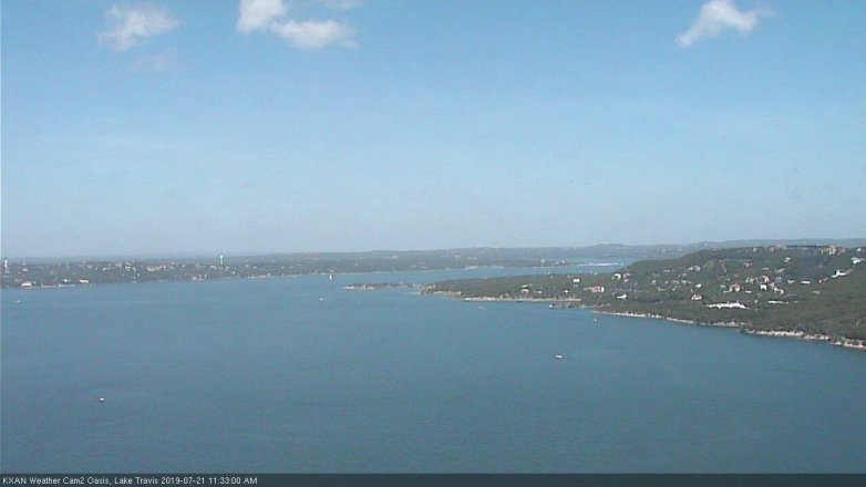 Lake Travis webcam, July 21, 2019 10:35 AM CT