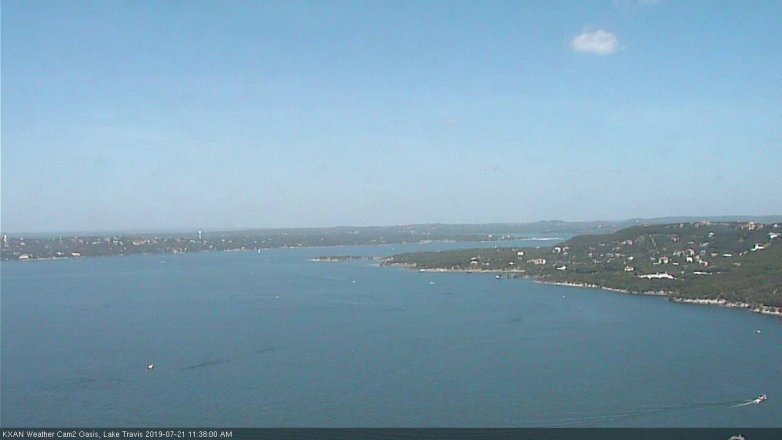 Lake Travis webcam, July 21, 2019 10:40 AM CT