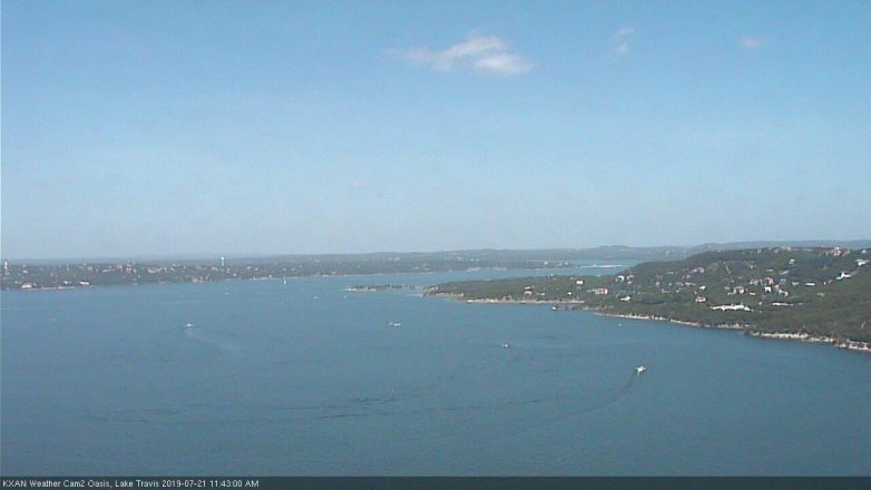 Lake Travis webcam, July 21, 2019 10:45 AM CT