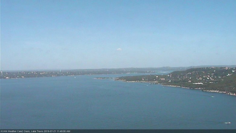 Lake Travis webcam, July 21, 2019 10:50 AM CT