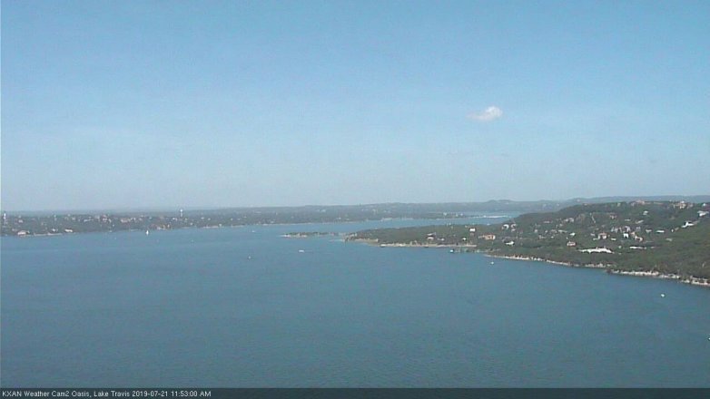 Lake Travis webcam, July 21, 2019 10:55 AM CT