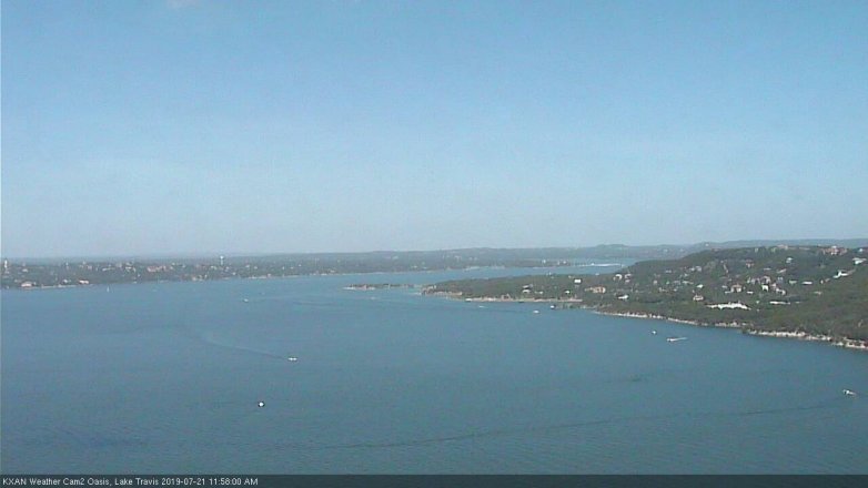 Lake Travis webcam, July 21, 2019 11:00 AM CT