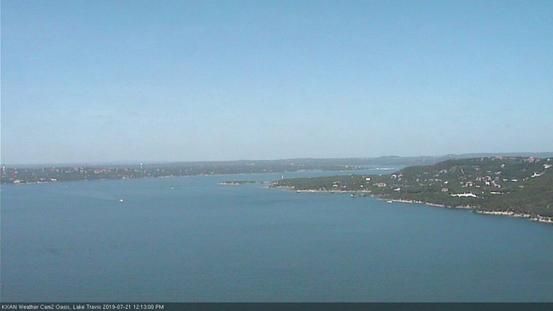 Lake Travis webcam, July 21, 2019 11:15 AM CT
