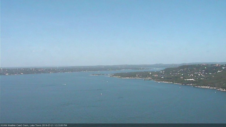 Lake Travis webcam, July 21, 2019 11:25 AM CT