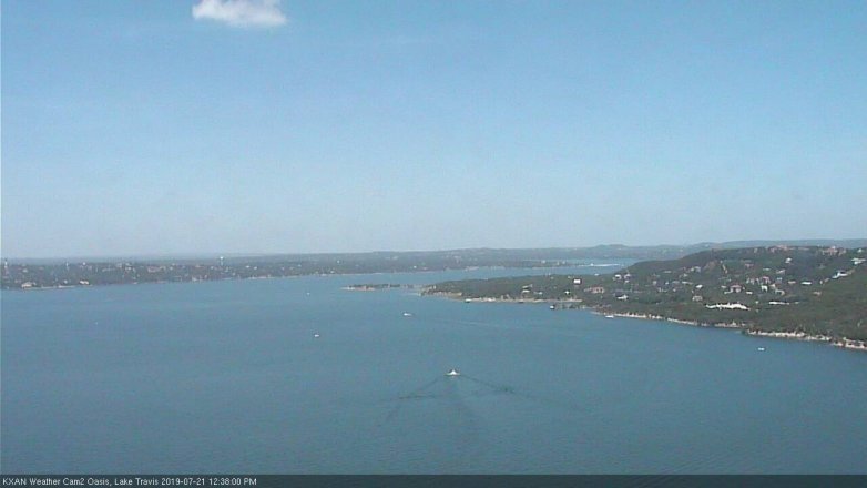 Lake Travis webcam, July 21, 2019 11:40 AM CT