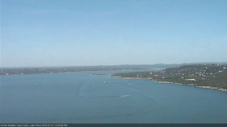 Lake Travis webcam, July 21, 2019 11:45 AM CT