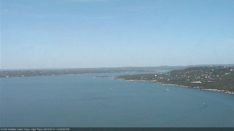 Lake Travis webcam, July 21, 2019 11:50 AM CT
