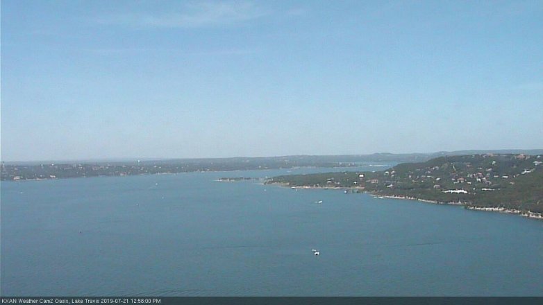 Lake Travis webcam, July 21, 2019 12:00 PM CT