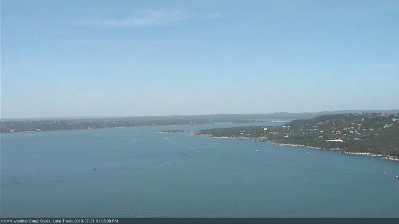 Lake Travis webcam, July 21, 2019 12:05 PM CT