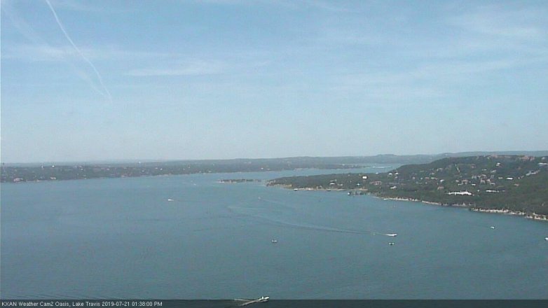 Lake Travis webcam, July 21, 2019 12:40 PM CT