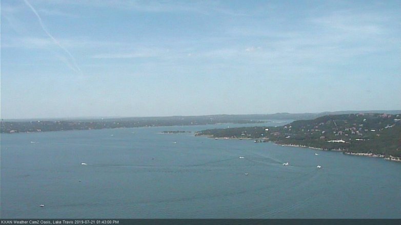 Lake Travis webcam, July 21, 2019 12:45 PM CT