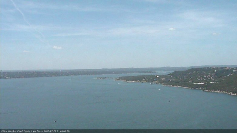 Lake Travis webcam, July 21, 2019 12:50 PM CT