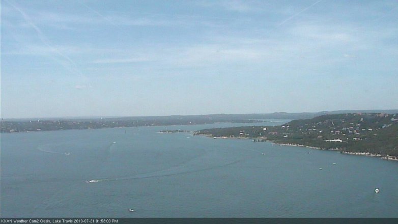 Lake Travis webcam, July 21, 2019 12:55 PM CT
