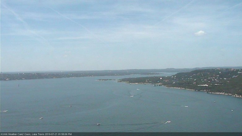 Lake Travis webcam, July 21, 2019 1:00 PM CT