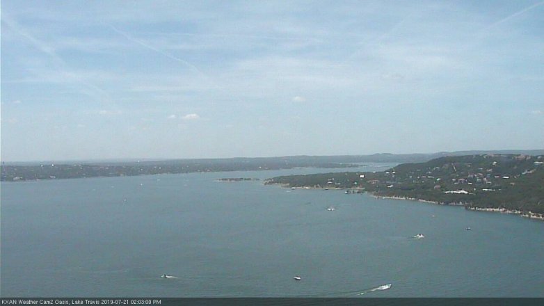 Lake Travis webcam, July 21, 2019 1:05 PM CT
