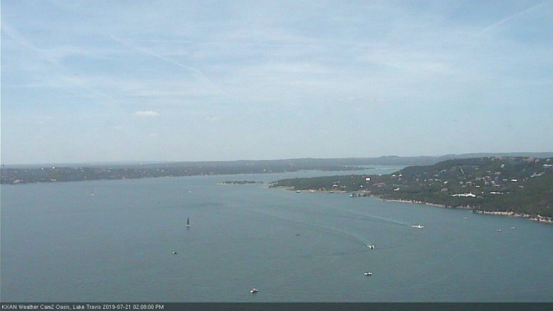Lake Travis webcam, July 21, 2019 1:10 PM CT