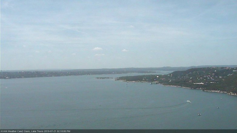 Lake Travis webcam, July 21, 2019 1:20 PM CT