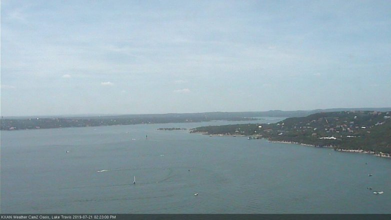 Lake Travis webcam, July 21, 2019 1:25 PM CT