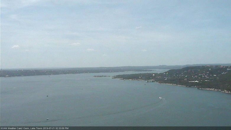 Lake Travis webcam, July 21, 2019 1:35 PM CT