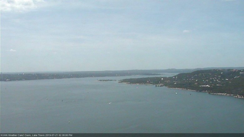 Lake Travis webcam, July 21, 2019 1:40 PM CT