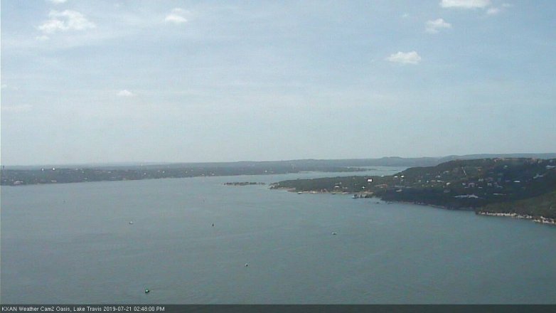 Lake Travis webcam, July 21, 2019 1:50 PM CT