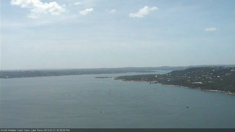 Lake Travis webcam, July 21, 2019 2:00 PM CT
