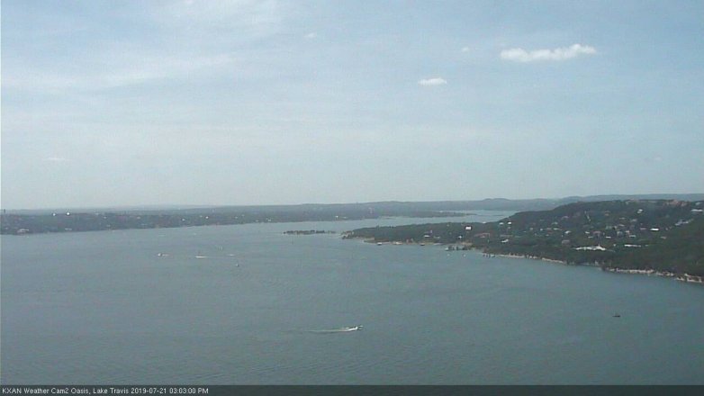 Lake Travis webcam, July 21, 2019 2:05 PM CT