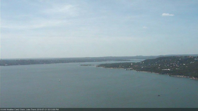 Lake Travis webcam, July 21, 2019 2:15 PM CT