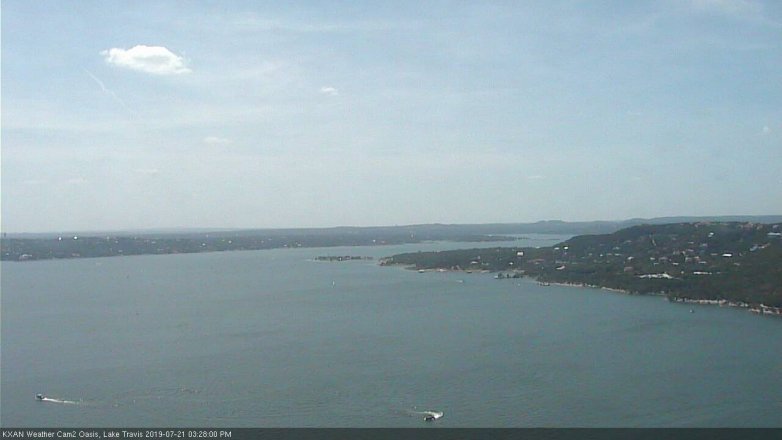 Lake Travis webcam, July 21, 2019 2:30 PM CT