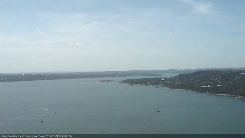 Lake Travis webcam, July 21, 2019 2:40 PM CT