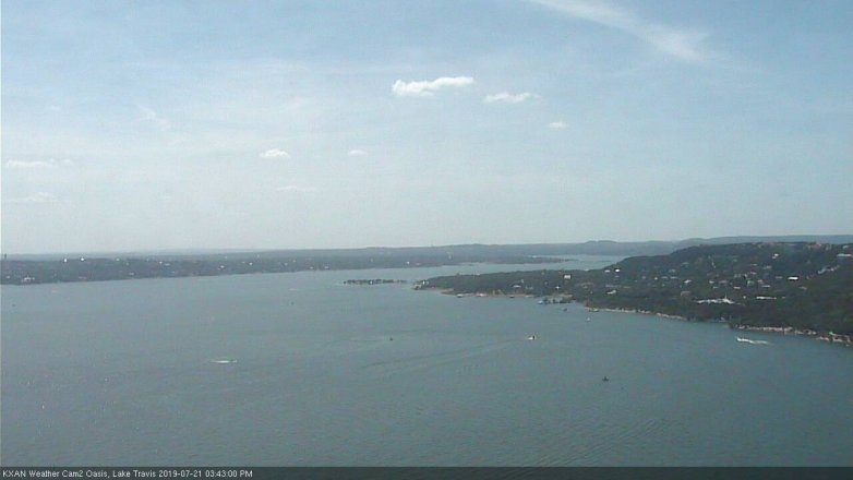 Lake Travis webcam, July 21, 2019 2:45 PM CT