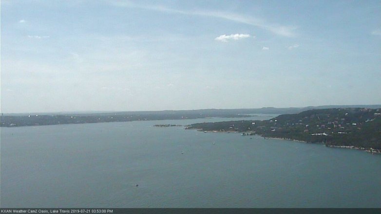 Lake Travis webcam, July 21, 2019 2:55 PM CT