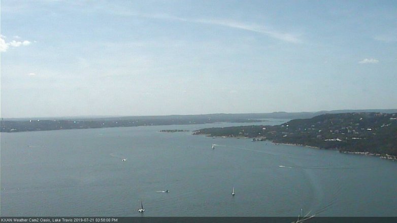 Lake Travis webcam, July 21, 2019 3:00 PM CT