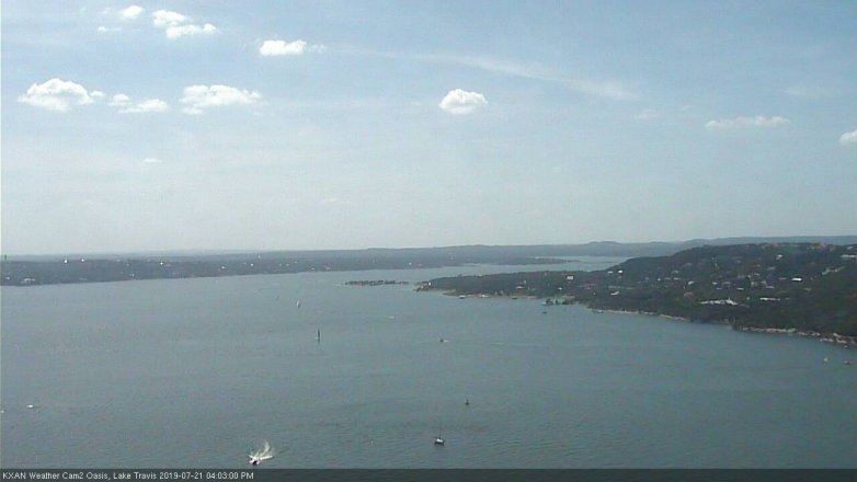Lake Travis webcam, July 21, 2019 3:05 PM CT