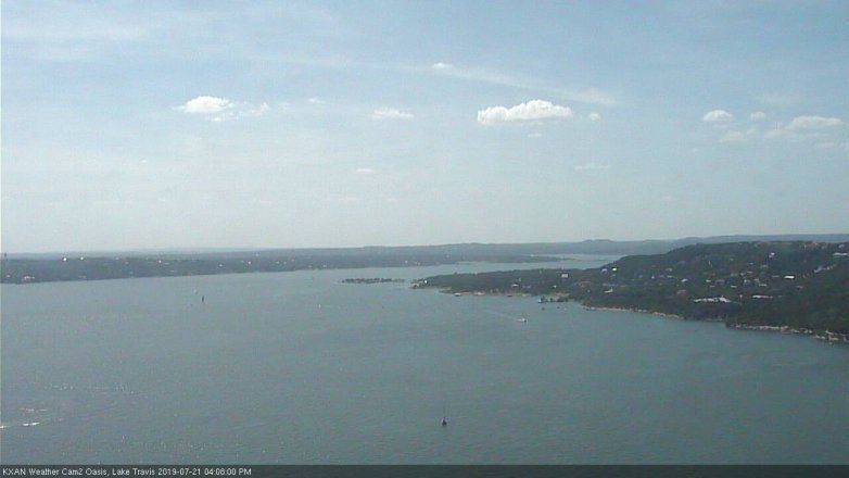Lake Travis webcam, July 21, 2019 3:10 PM CT