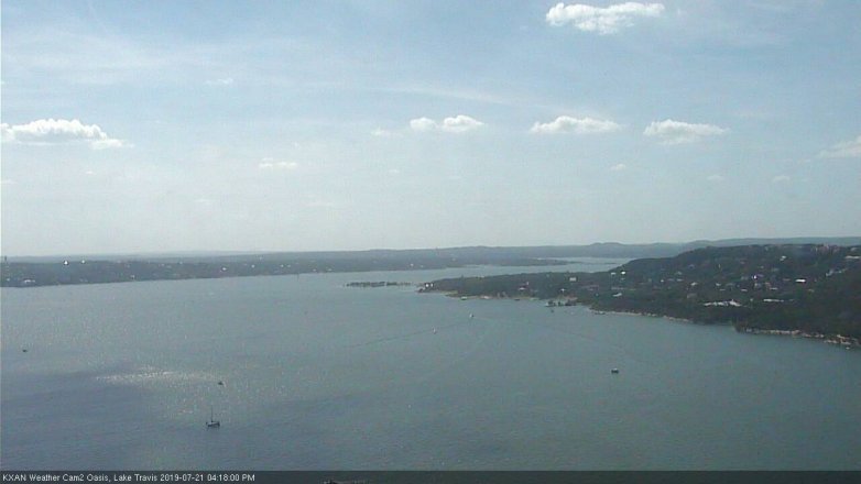 Lake Travis webcam, July 21, 2019 3:20 PM CT