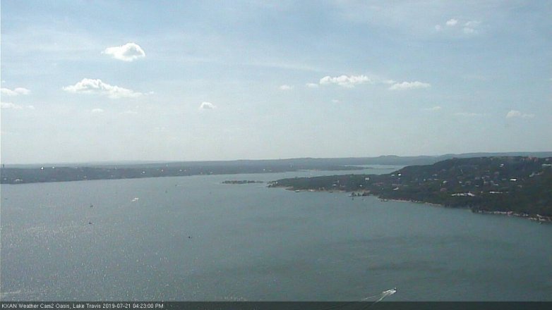 Lake Travis webcam, July 21, 2019 3:25 PM CT