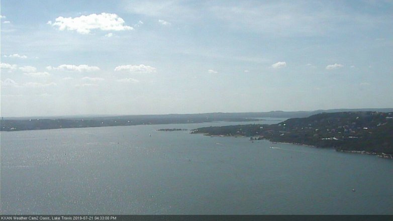 Lake Travis webcam, July 21, 2019 3:35 PM CT