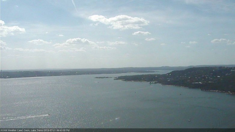 Lake Travis webcam, July 21, 2019 3:45 PM CT