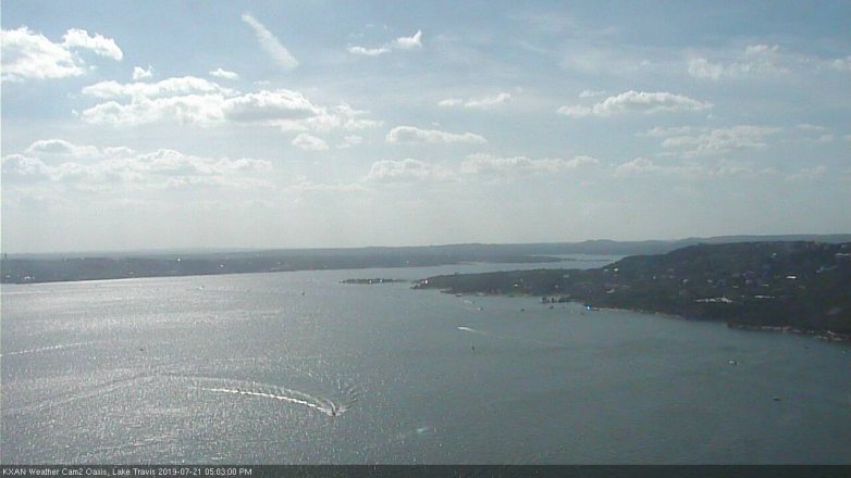 Lake Travis webcam, July 21, 2019 4:05 PM CT