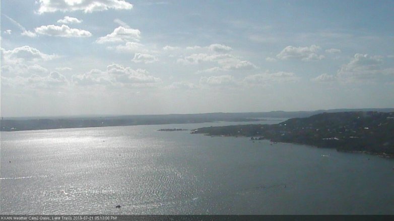 Lake Travis webcam, July 21, 2019 4:15 PM CT