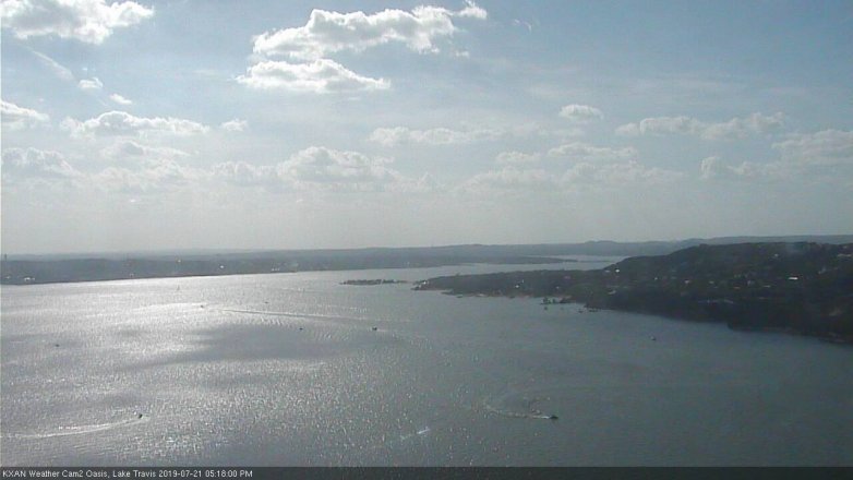 Lake Travis webcam, July 21, 2019 4:20 PM CT