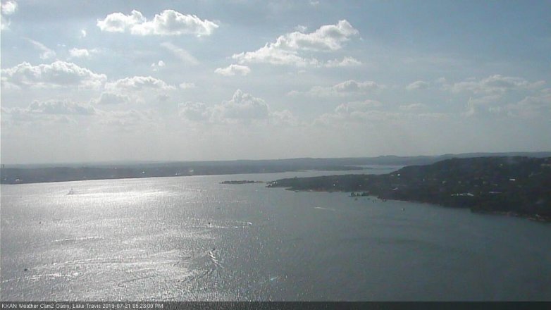 Lake Travis webcam, July 21, 2019 4:25 PM CT
